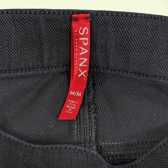Spanx M Jean-ish Ankle Legging Pants Black Stretch Skinny‎ Pull On Women's - Picture 5 of 7